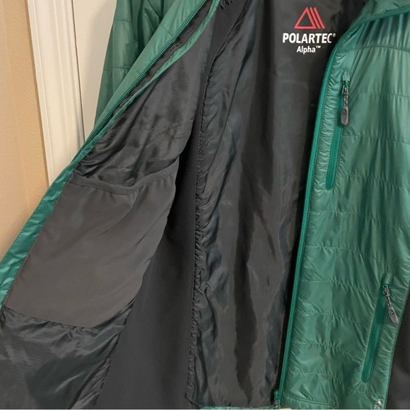 Mammut Guye Polartec Alpha Jacket Green Black Size Small - Picture 10 of 13
